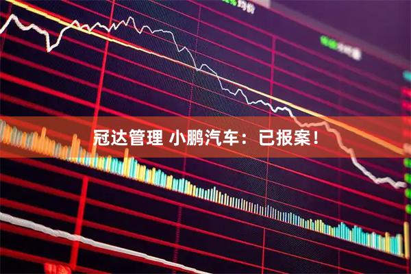 冠达管理 小鹏汽车：已报案！